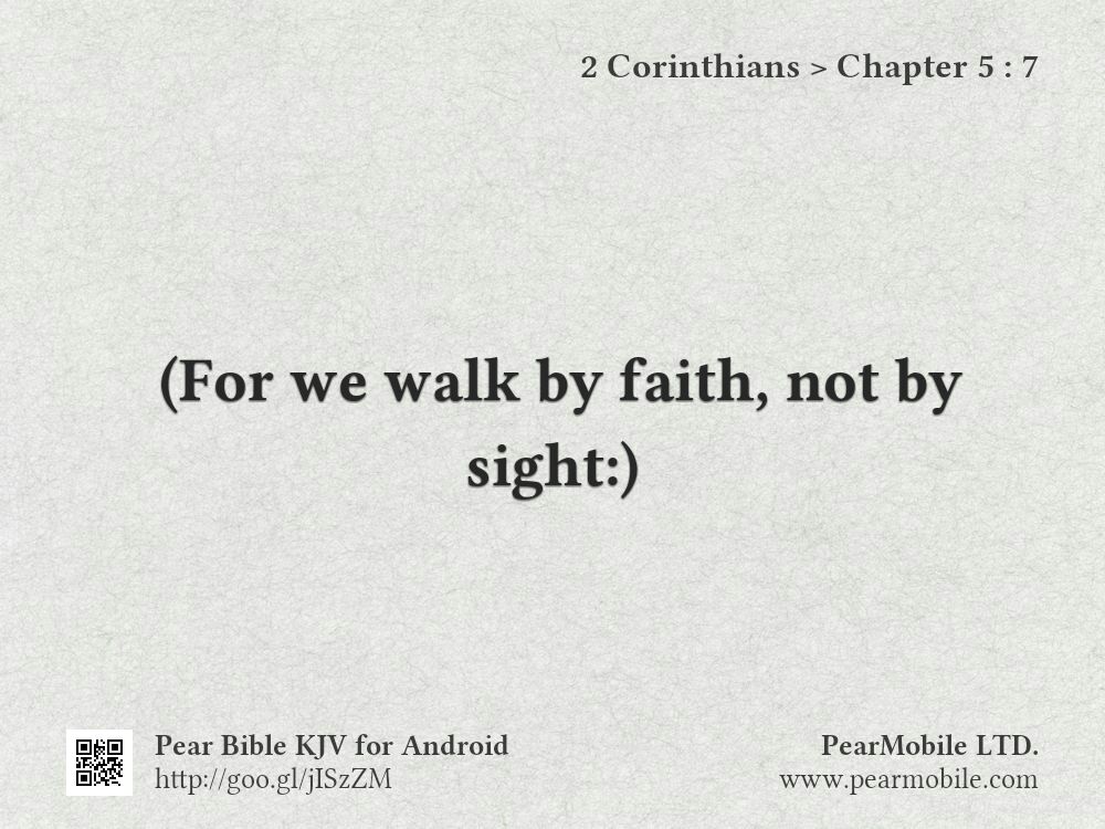 2 Corinthians, Chapter 5:7